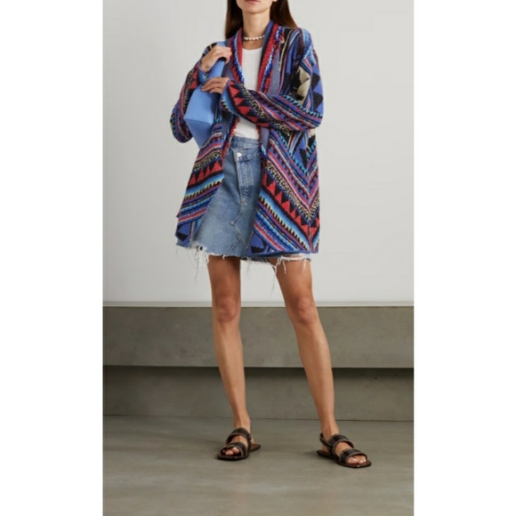 46. Farm Rio Julie Stripes Embroidered Cardigan - Picture 6 of 16